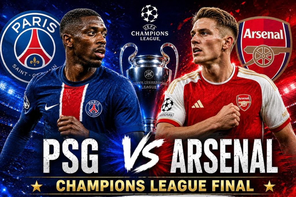 Chung kết C1: PSG vs Arsenal - OK9 cập nhật link trực tiếp